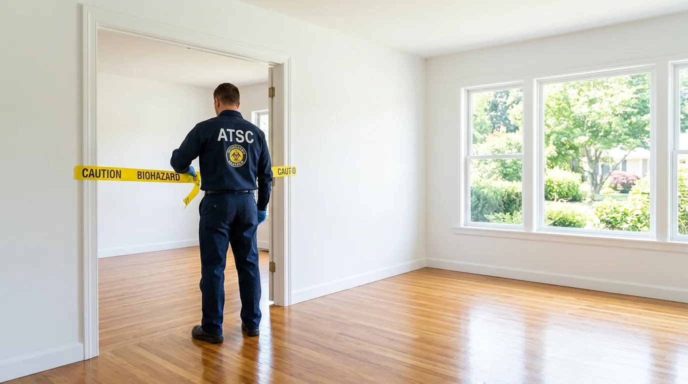 Certified biohazard cleanup crew performing Trauma Scene Cleanup in Winnetka